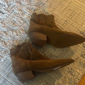 Marshalls Tan Suede Ankle Booties